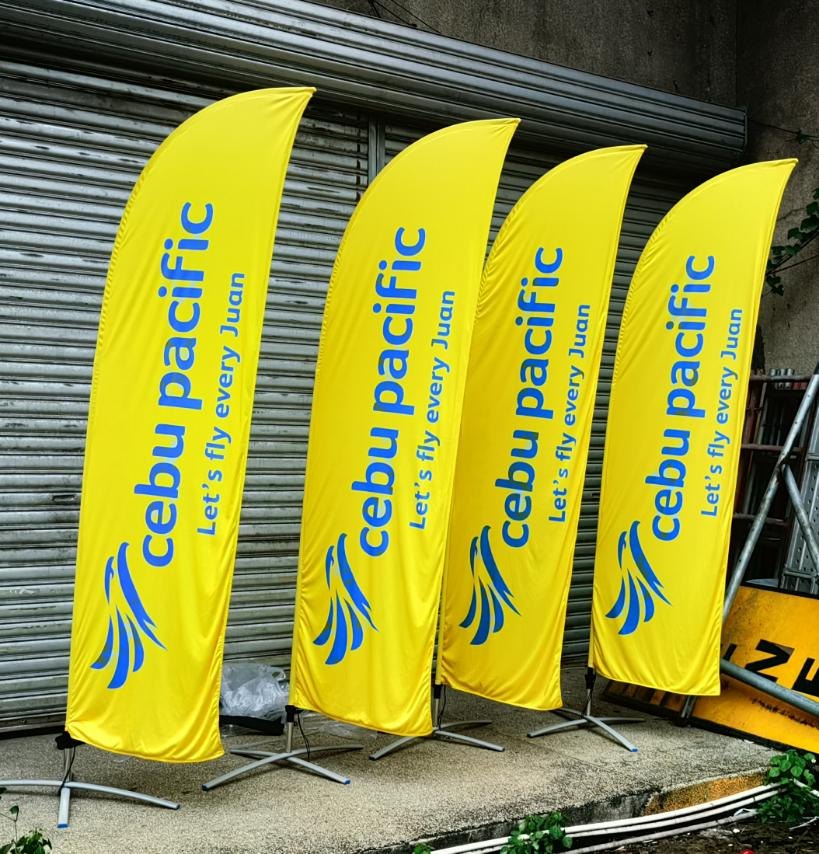 Cebu Pacific feather banners printed by Sky Graphix