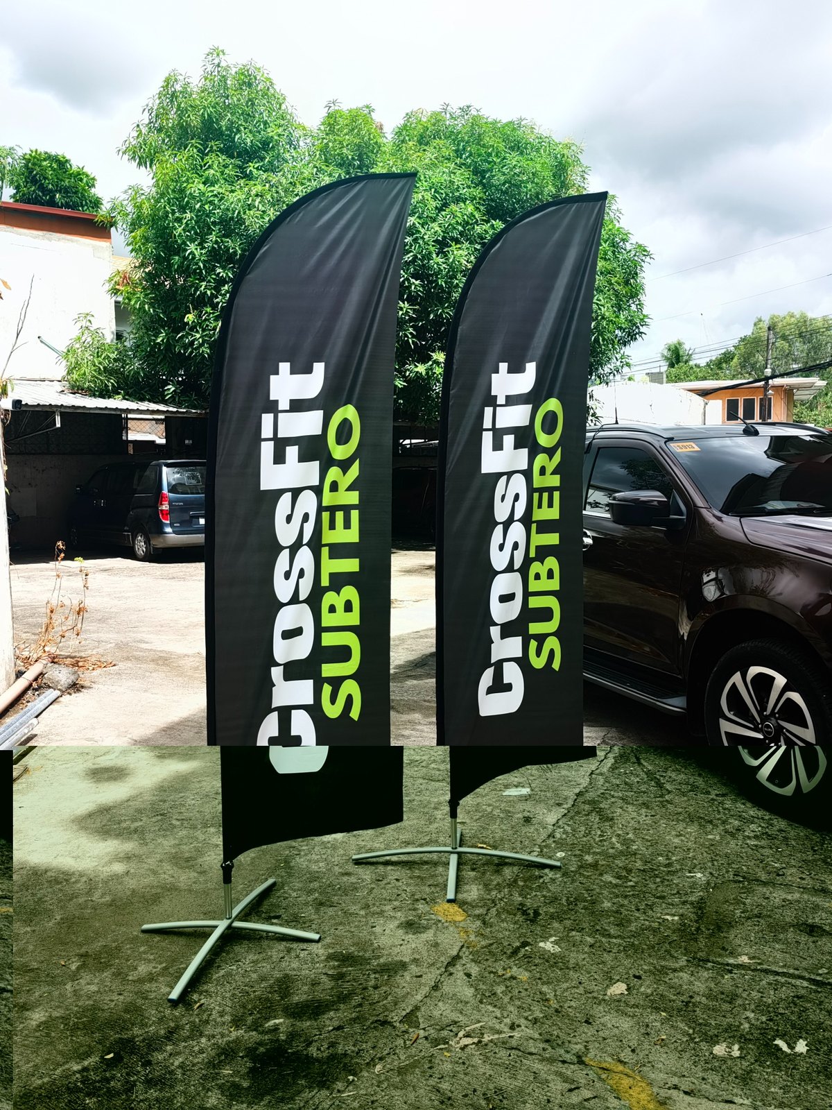 CrossFit Subtero feather banner project by Sky Graphix Digital Solutions