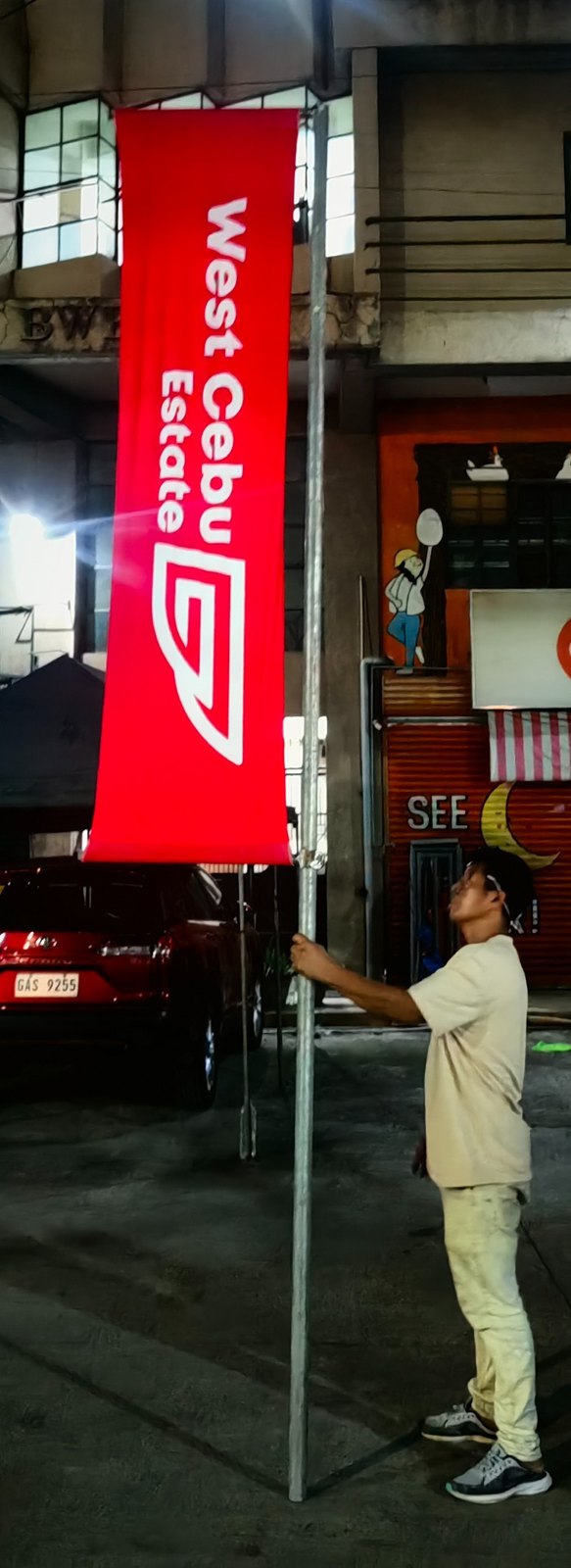 West Cebu Estate feather banner project by Sky Graphix Digital Solutions
