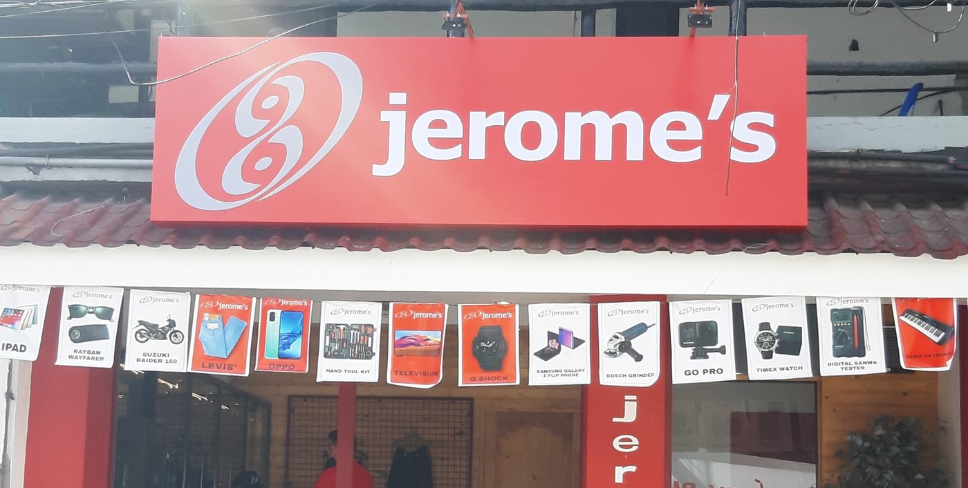 Jerome's storefront sign project by Sky Graphix Digital Solutions