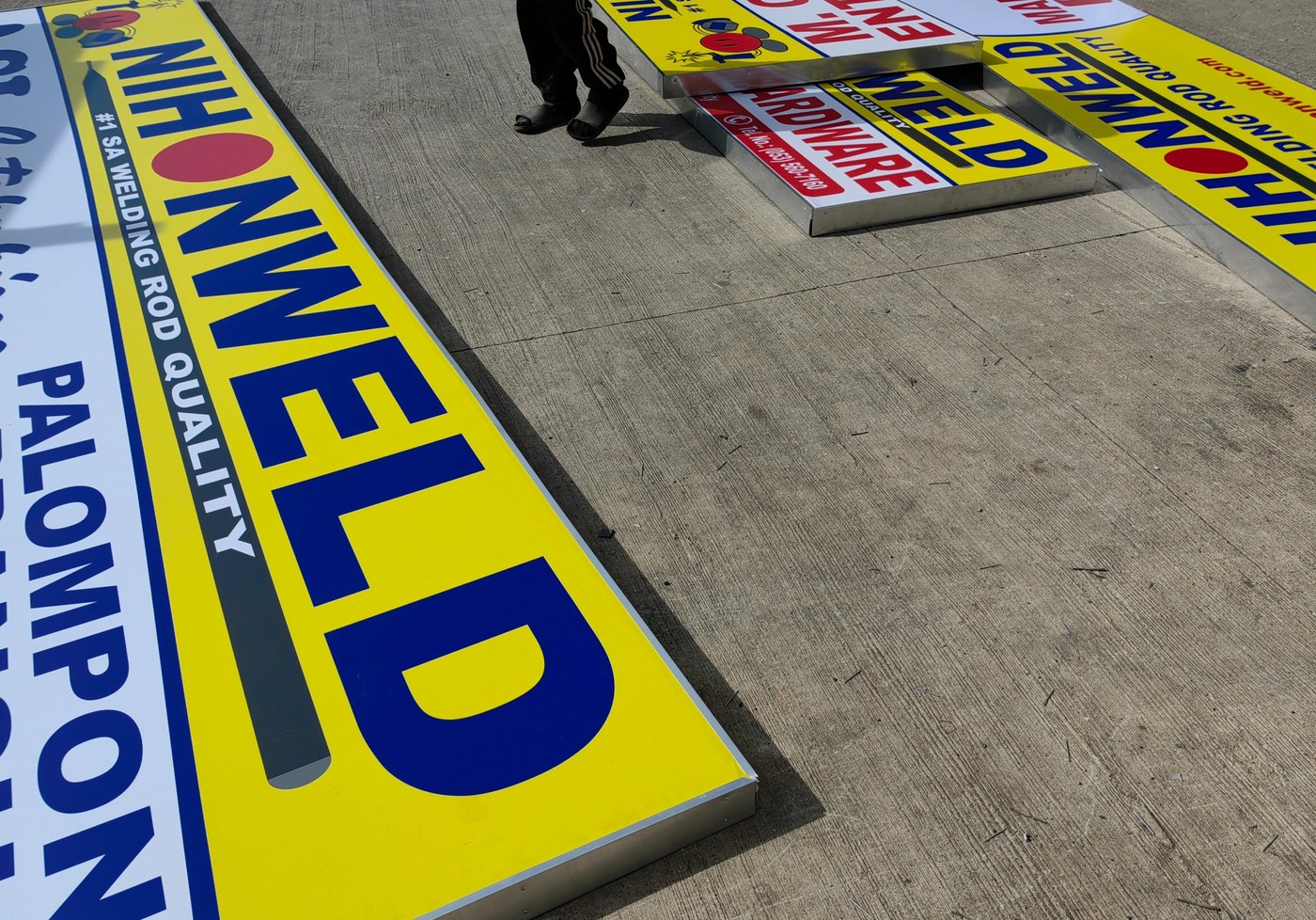 Nihonweld fabricated sign panels by Sky Graphix Digital Solutions