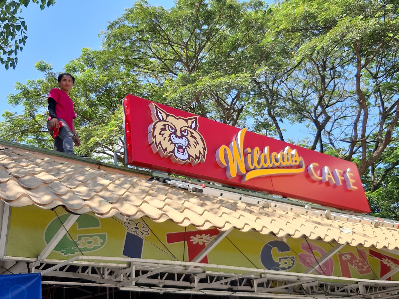 Wildcats Cafe fabricated signage project by Sky Graphix Digital Solutions