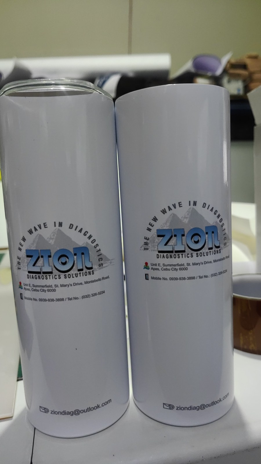 Customized souvenir tumblers by Sky Graphix Digital Solutions