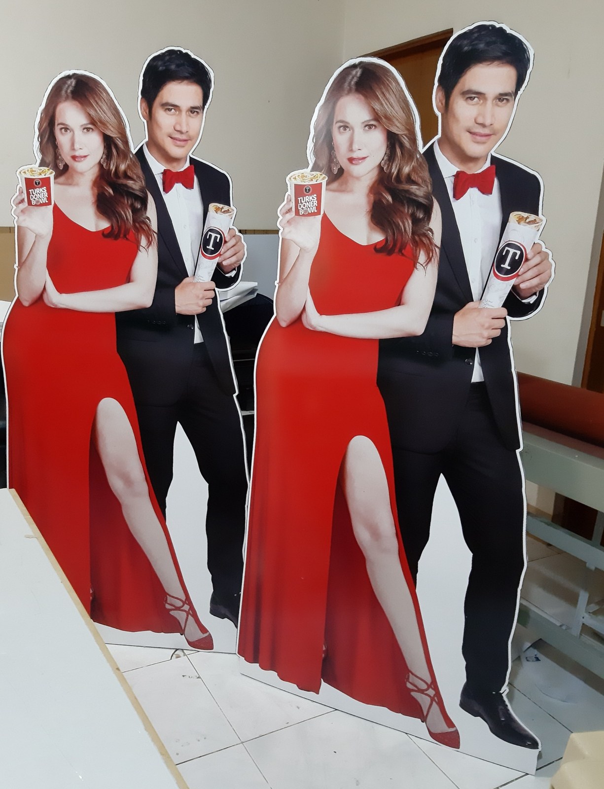Food brand celebrity promotional standees by Sky Graphix Digital Solutions