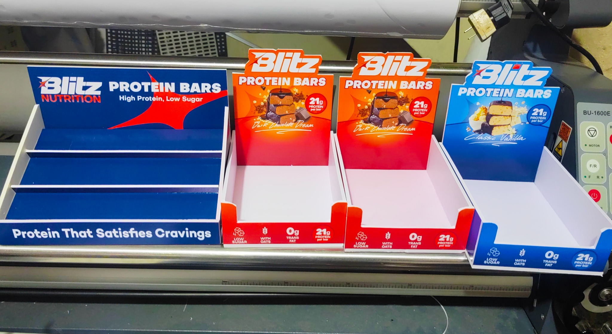 Blitz Nutrition display stand by Sky Graphix Digital Solutions