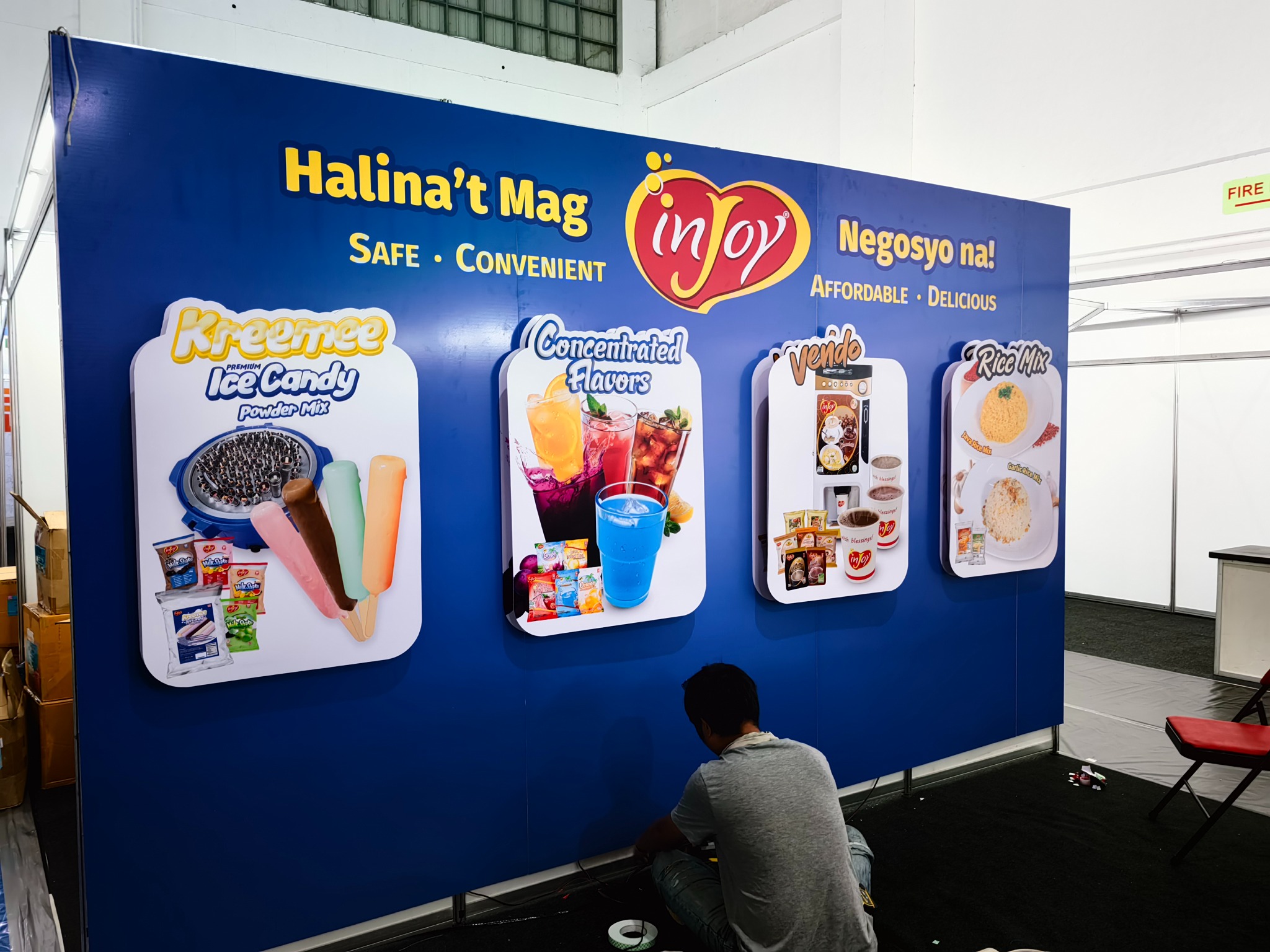 Injoy expo display wall by Sky Graphix Digital Solutions