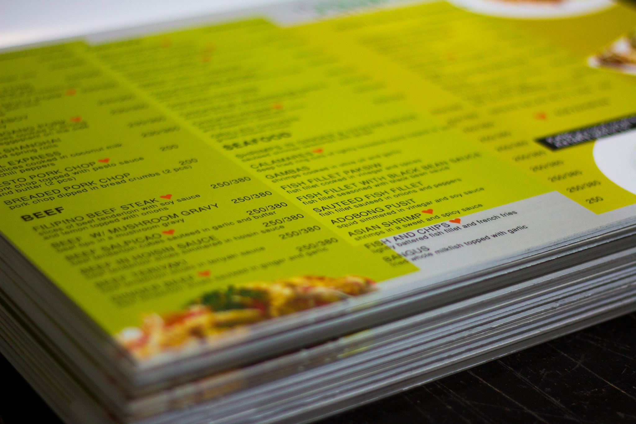 Restaurant menu sticker print project by Sky Graphix Digital Solutions