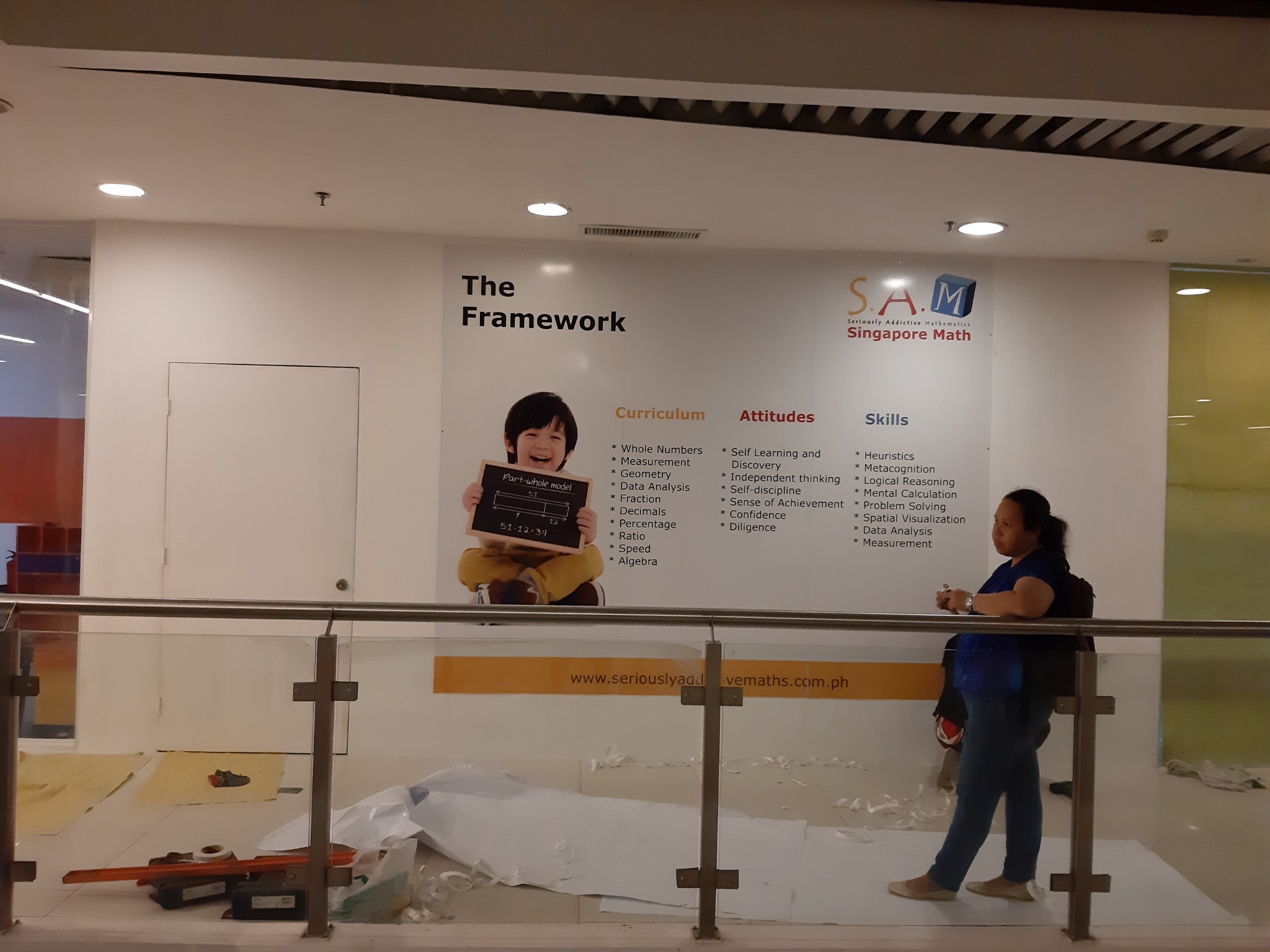 Singapore Math wall graphic installation by Sky Graphix Digital Solutions